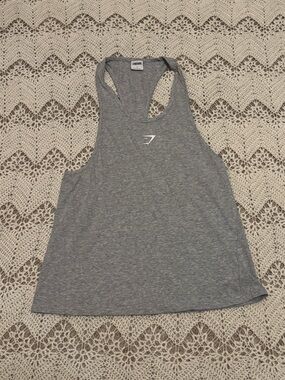 Gymshark Gray Racerback Gym Workout TankSize Large Muscle Shirt Work Clothes